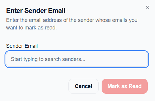 Чтение всех писем Gmail от одного отправителя