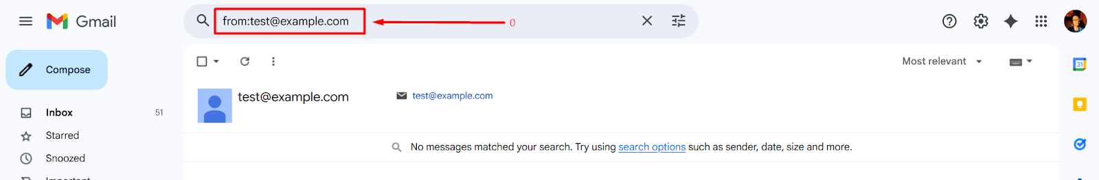 Чтение всех писем Gmail от одного отправителя