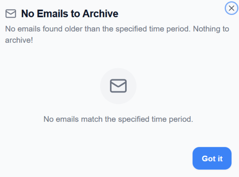 Архивация писем Gmail