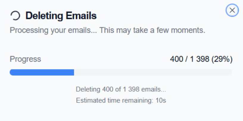 Удаление писем Gmail